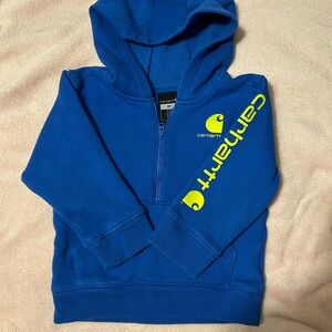 Carhartt Kids Royal Blue Hoodie with Neon Accents size 2t